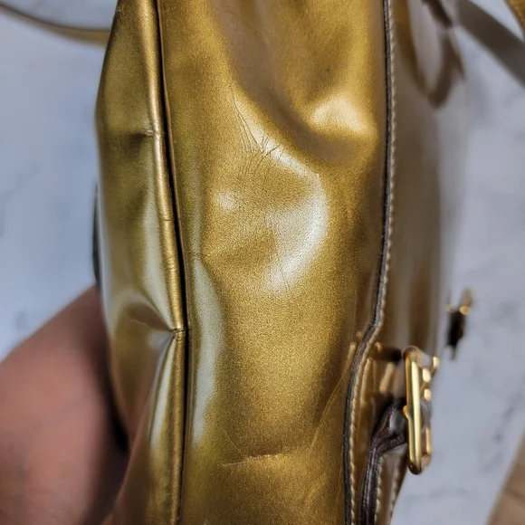 Vintage Gucci Backpack Bamboo Gold - Picture 8 of 13